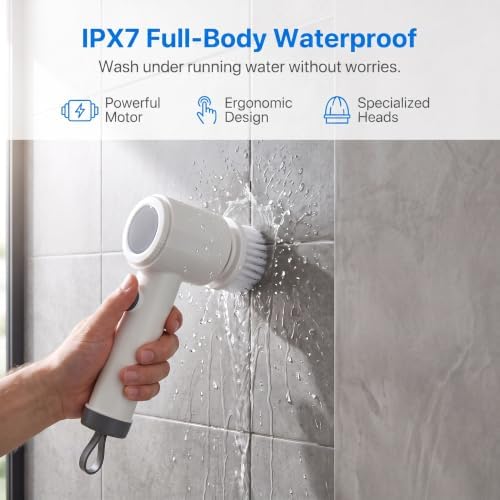 Cordless Spin Scrubber, IPX7 Electric Cleaning Brush - Image 2