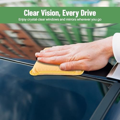 Evelots Car Windshield Cleaner, Defogging Chamois Sponges - Image 7