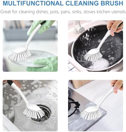 SetSail Dish Brush with Handle, 3 Pack Stiff Bristles Dish Scrubber - Image 6