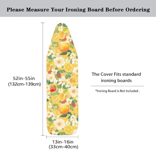 Strawberry Lemon Ironing Board Cover and Pad Soft Fabric Cover - Image 5