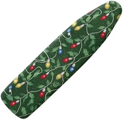 Iron Board Cover with Elastic Edge Christmas String Lights Print Resist by Psesaysky