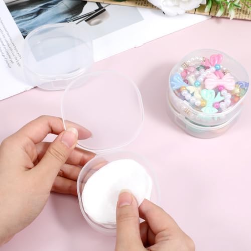4 Pcs Cotton Round Holder, Square Powderpuff Cases Travel Cotton Round - Image 5