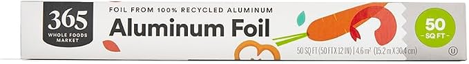 365 by Whole Foods Market, Aluminum Foil, 100 % Recycled, 50 Sq Ft by WholeFoodsMarket