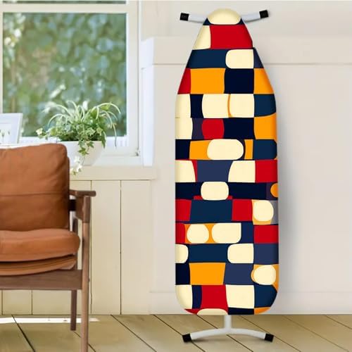 Nuxovilar Colorful Geometric Blocks Ironing Board Cover 15x54 Polyester - Image 2