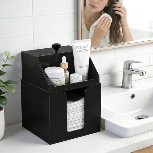 Anyoifax Disposable Facial Towels Storage Double Layer Acrylic Box - Image 2
