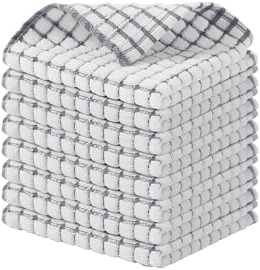 Kitinjoy Cotton 8 Pack Terry Kitchen Dish Cloths by Kitinjoy