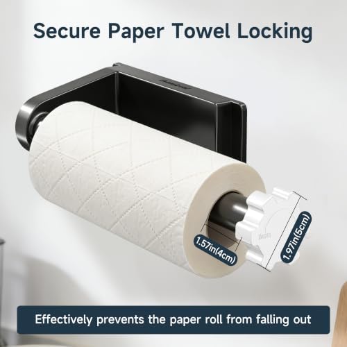 Magnetic Paper Towel Holder for Fridge Strong Magnet Black Kitchen Towel - Image 4