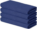 Artoid Mode 100% Cotton Navy Blue Waffle Weave Kitchen Dish Cloths, 13x28 Inch by ArtoidMode
