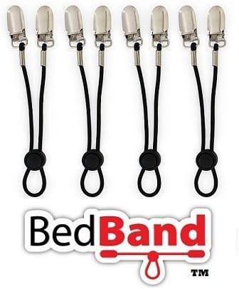 Bed Band- Blk Original Bed Sheet Holder Straps- USA Company- Sheet Grippers - Image 2