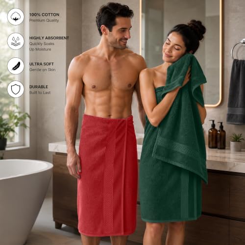 DAN RIVER 600 GSM Cotton Large Bath Towels Set of 4, 27 x 54 Inches - Image 3