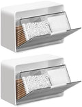 Qtip Holder, 2 Pack Wall Mount Qtip Holder Organizers by KIMERSE