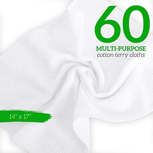 GREEN LIFESTYLE Terry Towels 14" x 17" 60 Pack - Image 7