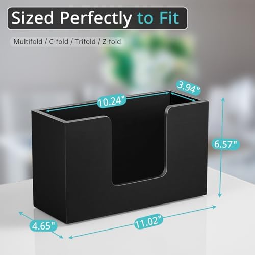 Wooden Paper Towel Dispenser Countertop, Bathroom Guest Towel Holder - Image 2