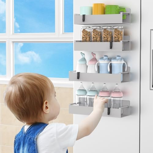 HuggieGems 4 Pack Magnetic Spice Rack Organizer - Image 7