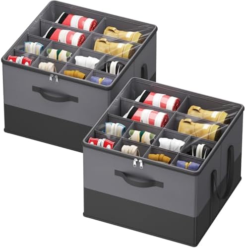 Lifewit Shoe Storage Organizer for Closet, Holder Box, 2 Pack by Lifewit