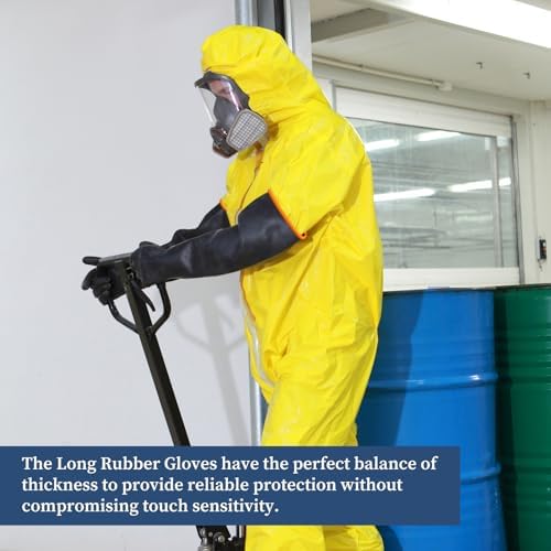Haiou Chemical Resistant Nitrile Gloves Long Rubber Gloves - Image 3