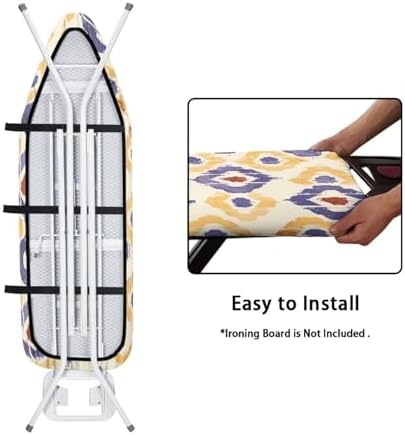 Indonesian Rhombus Floral Steam Ironing Board Cover, Ikat Pattern Ironing Board - Image 4