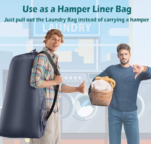Coomee Heavy Duty Laundry Bag, 2 Pack XXL Nylon Laundry Bags - Image 4
