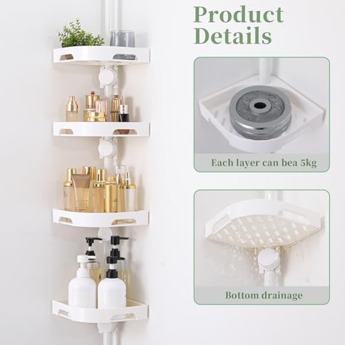 akinbas Tension Pole Shower Caddy Organizer - Image 7