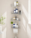 SEIRIONE Corner Shower Caddy Tension Pole, Quick Setup, Rust-Free Bathroom by SEIRIONE