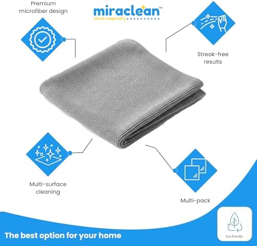 Microfiber Cleaning Cloth Grey 12 Pack Premium Microfiber Towels - Image 7
