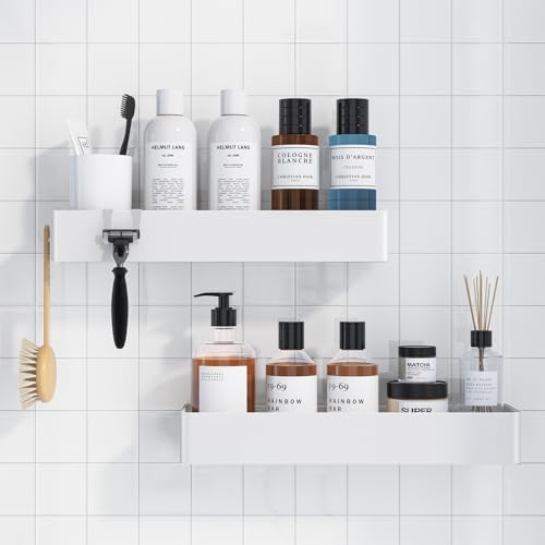 Kitsure Shower Caddy Adhesive, Stylish Shower Organizer by Kitsure