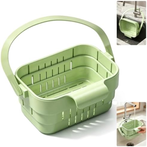 2026 Upgrade Foldable Hanging Sink Drain Basket, Saving Food Strainer(GREEN by Unknown