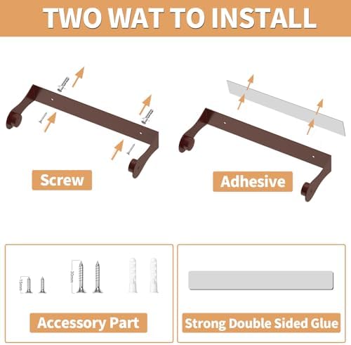 Paper Towel Holder Under Cabinet, Wall Mount, Adhesive or Drilling - Image 5