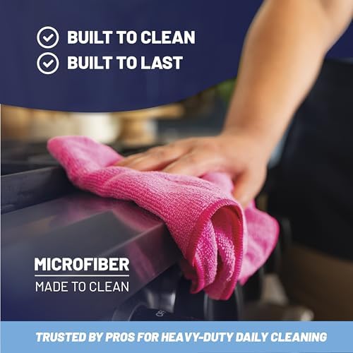 MW Pro Microfiber Cleaning Cloth | Orange | 12 Pack | 16” x 16” | All Purpose - Image 4