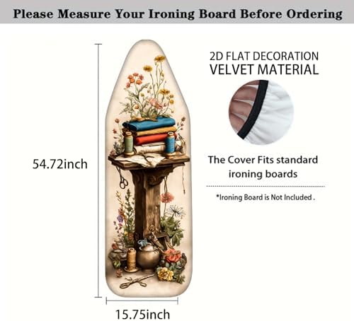 Nuxovilar Stacked Fabrics Ironing Board Cover 15x54 Polyester - Image 4