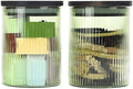 BKYFPQ 2 Pack Glass Qtip Holder Dispenser by BKYFPQ