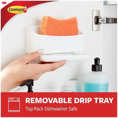 Command Under Sink Sponge Caddy, 1 Caddy, 4 Strips - Image 5