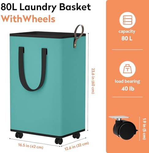 SpaceTrove Rolling Laundry Basket - Image 4
