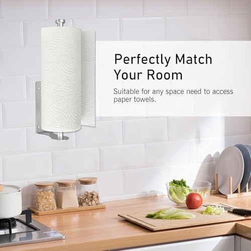 SetSail Paper Towel Holder, 2 Packs Single Hand Operable Paper Towel Holder - Image 4