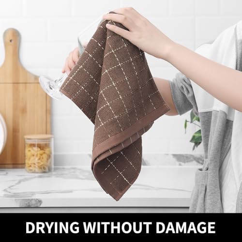 Homaxy 100% Cotton Terry Kitchen Towels, 4 Pack - Image 4