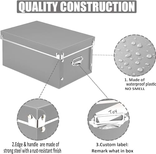 XUCHUN Foldable Plastic Storage Boxes - Image 4