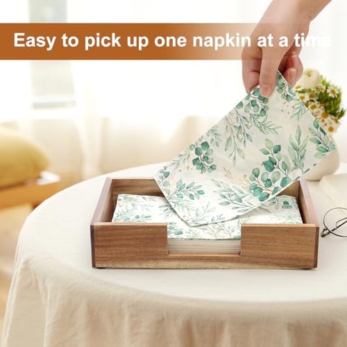 Guest Towel Holder for Bathroom Napkin Holder Wooden Paper Hand Towel Tray - Image 4