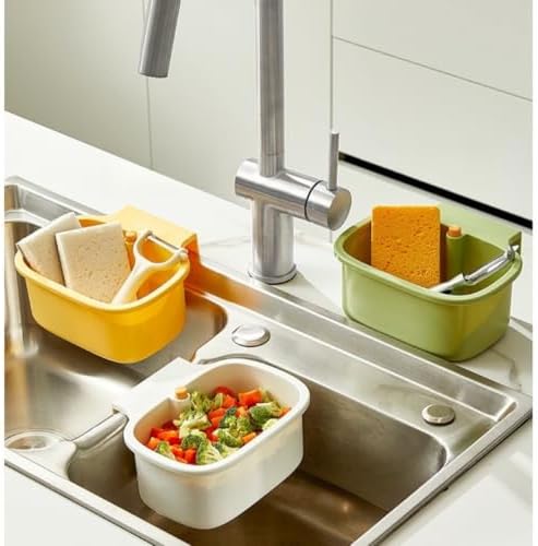Kitchen Sink Strainer Basket, Faucet Hanging Strainer, Press Automatic Dumping - Image 2