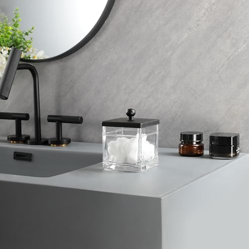 Clear Transparent Hotel Style Apothecary Tempered Glass Canister Jar W/ Matte - Image 6