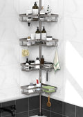 KEGII Corner Shower Caddy Tension Pole, Bathroom Organizer, Gunmetal Gray by KEGII