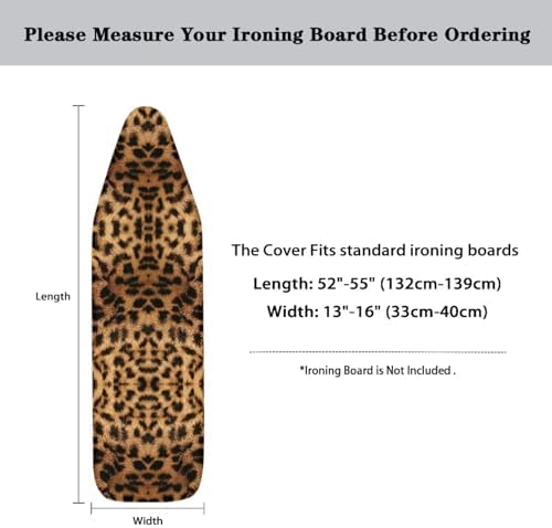 GLENLCWE Wild Leopard Cheetah Print Ironing Board Cover, Stylish Ironing Board - Image 5