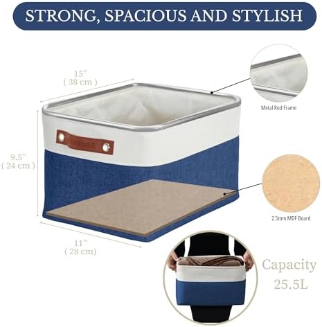 DECOMOMO Storage Bins, Large Fabric Storage Baskets - Image 3
