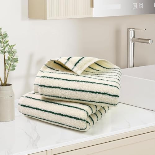 Jacquotha Green Striped Hand Towels - Image 4