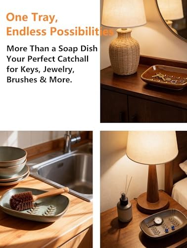 Miamolo Bar Soap Holder, Ceramic Soap Dish - Image 5
