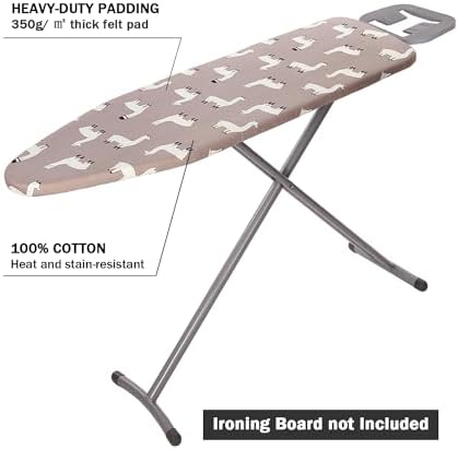 Ironing Board Cover and Pad Standard Size 15" x 54", 3 Pairs of Hook and Loop - Image 3
