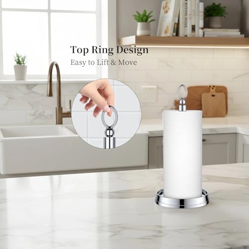 KASUNTO Paper Towel Holder Countertop Standing Paper Roll Holder, Paper Towel - Image 2