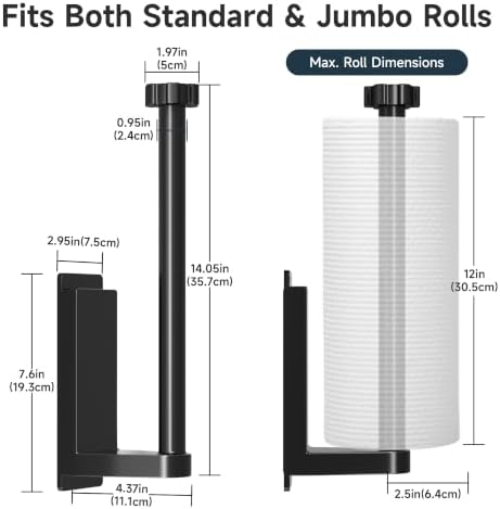 Magnetic Paper Towel Holder for Fridge Strong Magnet Black Kitchen Towel - Image 6