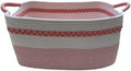 Decorative laundry basket with handles woven from natural cotton rope storage by Unknown