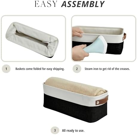 DECOMOMO Narrow Storage Bins, Small Storage Baskets - Image 7