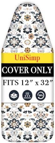 UniSimp Small Ironing Board Cover and Pad 12"x32" Small Iron Board Cover by UniSimp